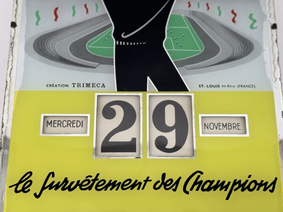 Calendrier Perpétuel Publicitaire d’Albert Gerrer pour Derby Sport, 1961