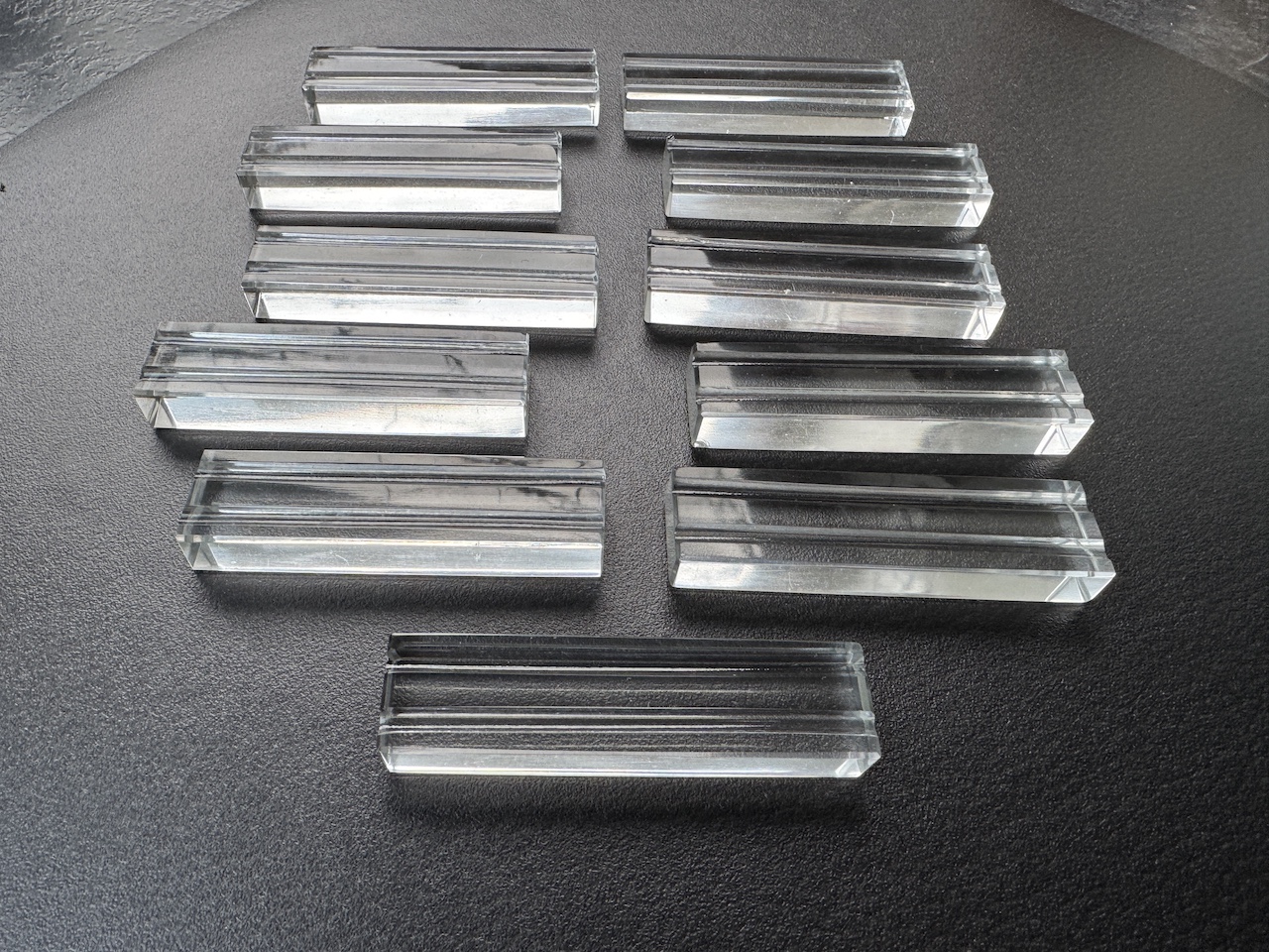 art deco crystal knife rests