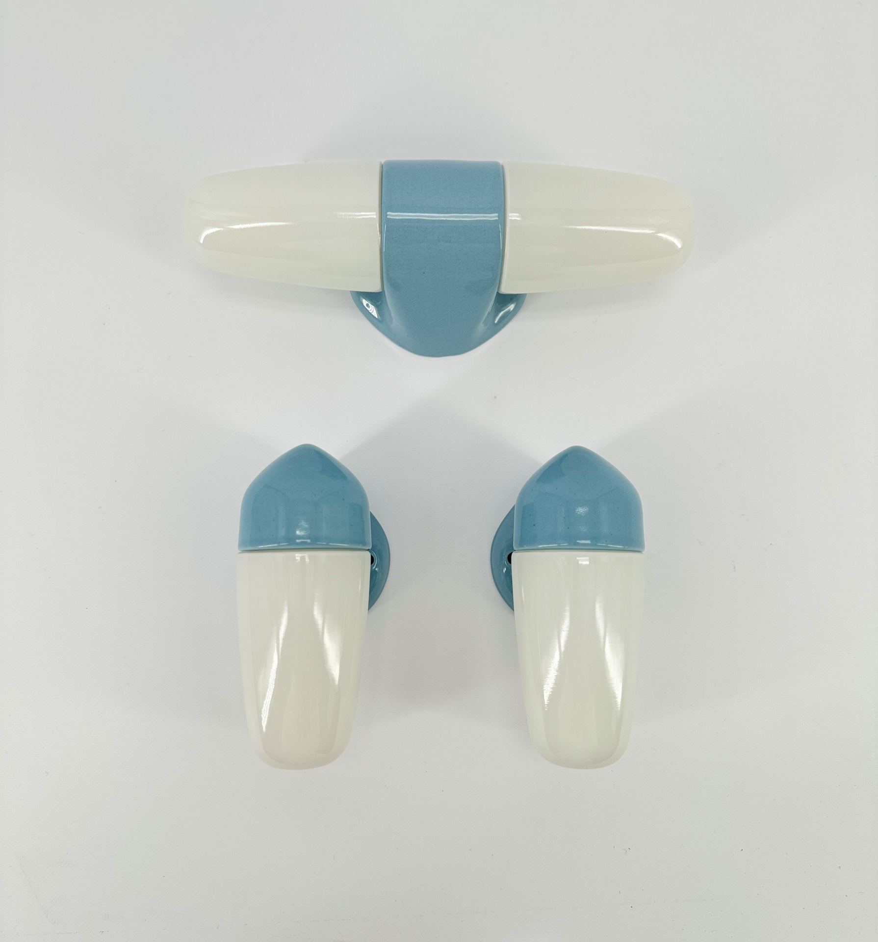 wagenfeld wall light sconce 6067 6068 BLUE porcelain