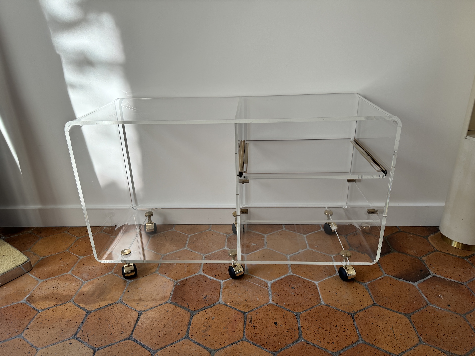 console meuble David Lange Plexi