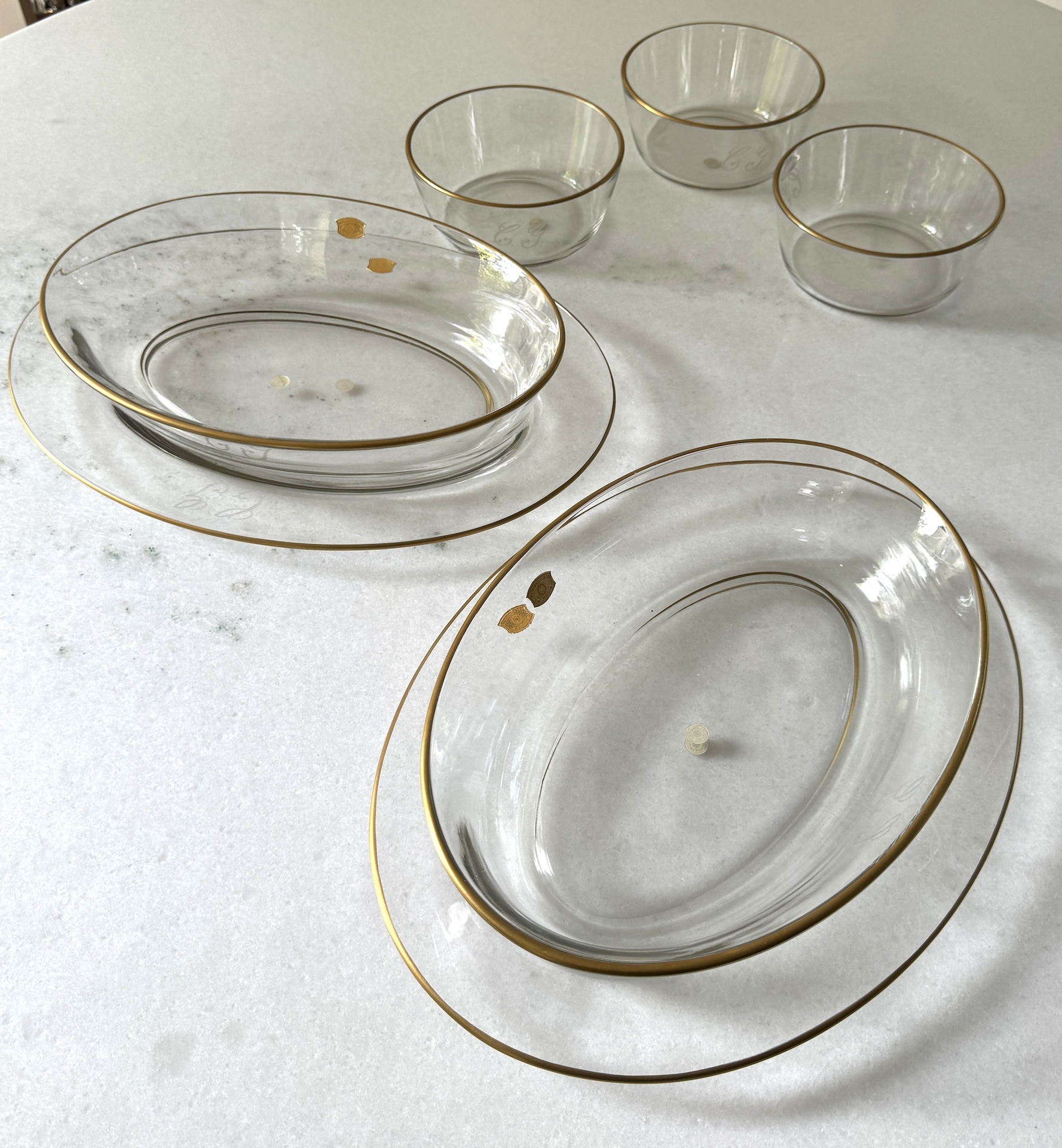 Val Saint Lambert Belgium crystal tableware