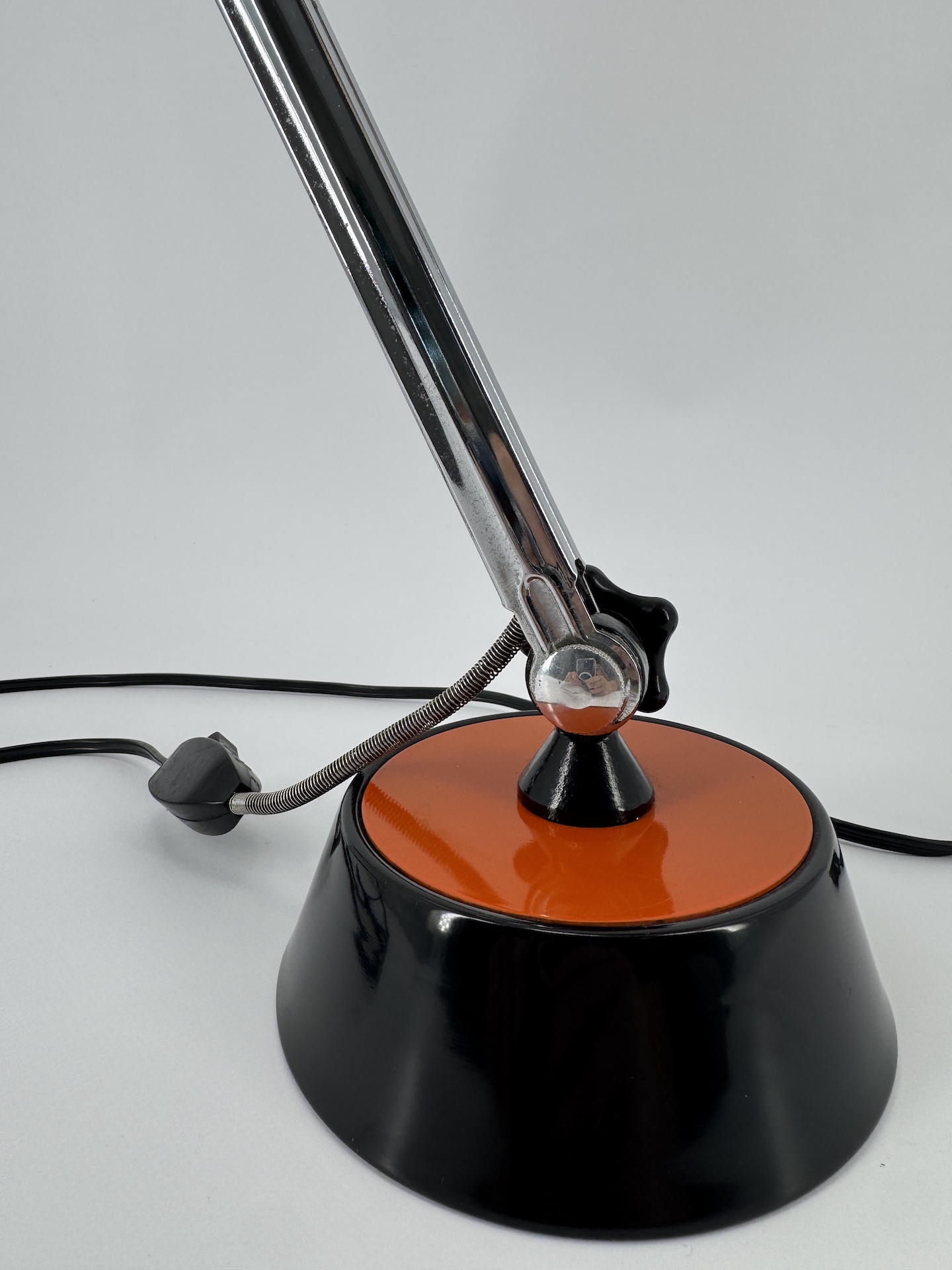 lampe de table vintage orange 1970