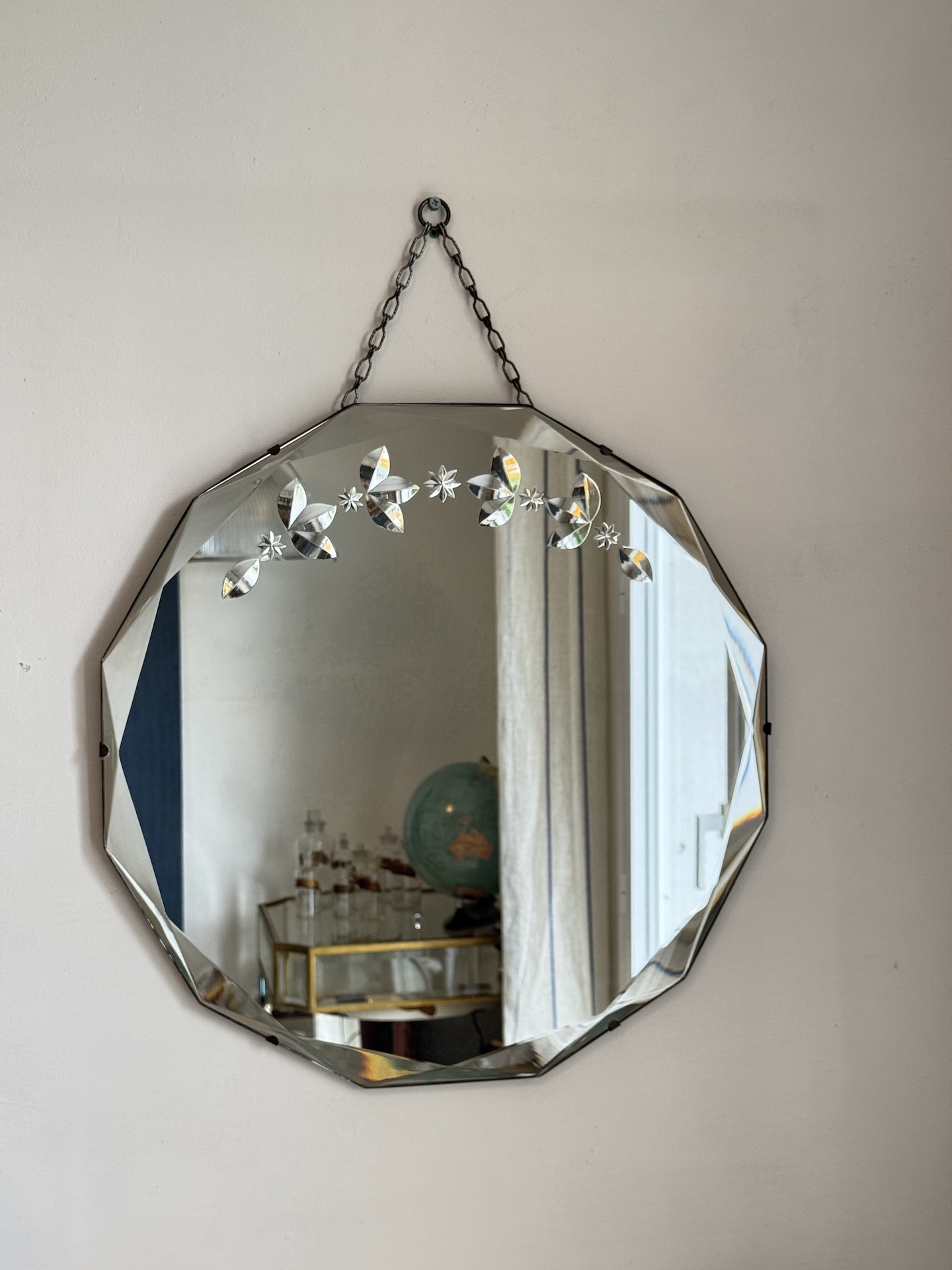 miroir art deco 1920 biseauté à vendre