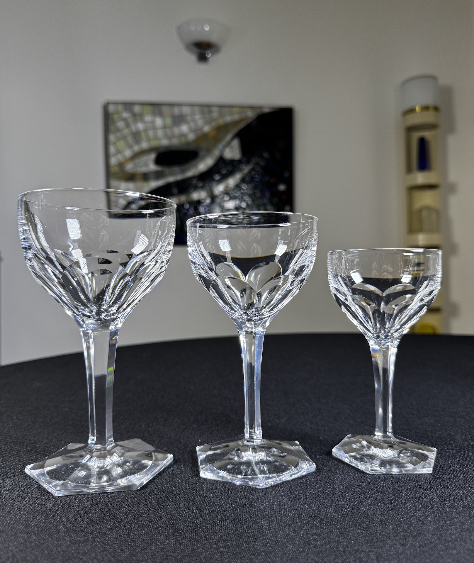 service de verres anciens baccarat compiegne