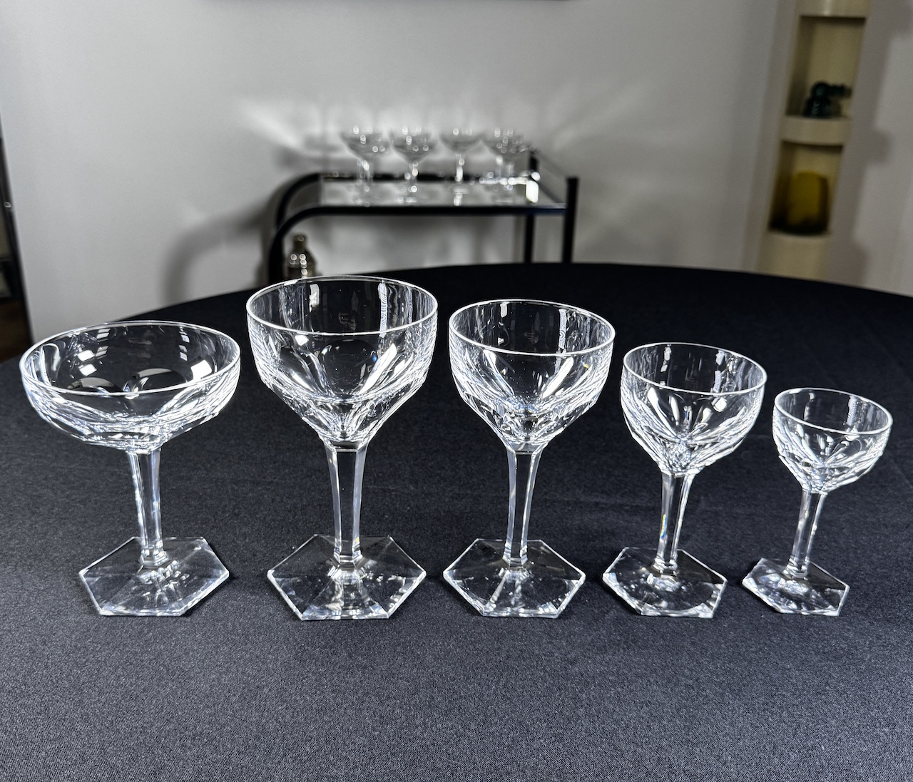 service verres baccarat compiègne 10 personnes