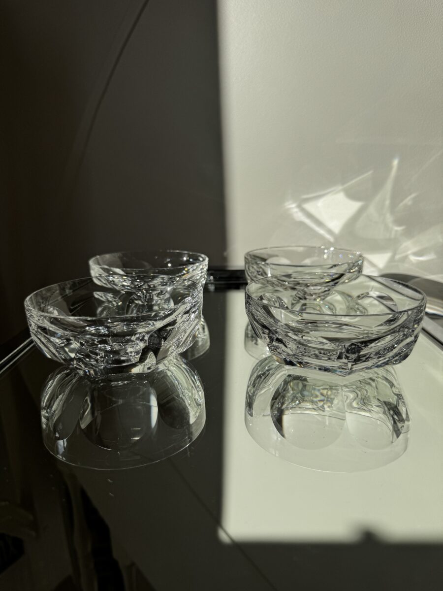 Quatre coupelles en Cristal de Baccarat Modèle Compiègne 1921