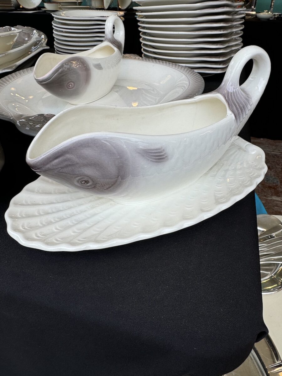 Fish Dinnerware Waechtersbach by Albin Müller 1906 for 12 people